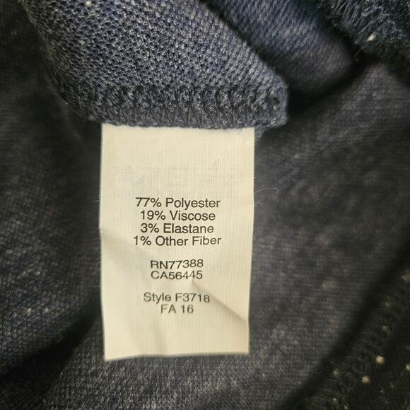 Madewell Navy Split Hem Side-Slit Speckled Stretch Textured Knit Pencil Skirt S - Picture 11 of 11